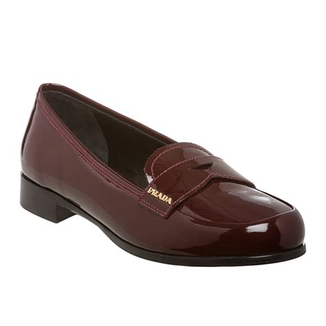 prada loafer red